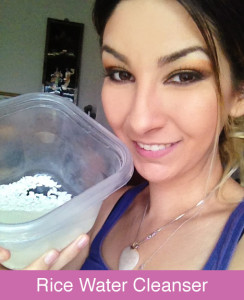 how to brighten skin, holding rice water