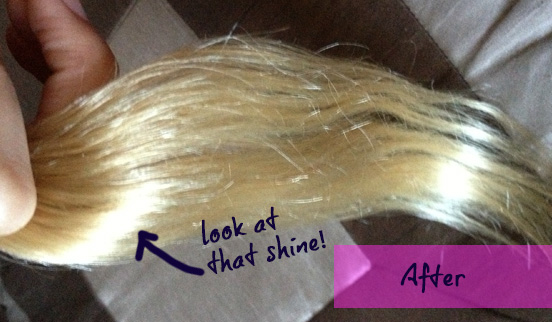 shiny hair treatment