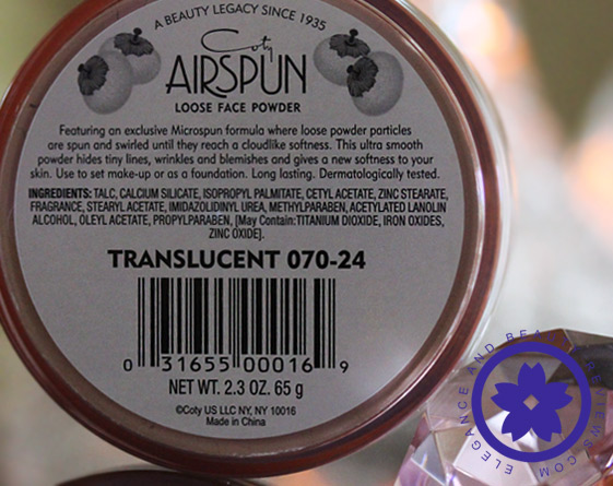 coty airspun ingredients
