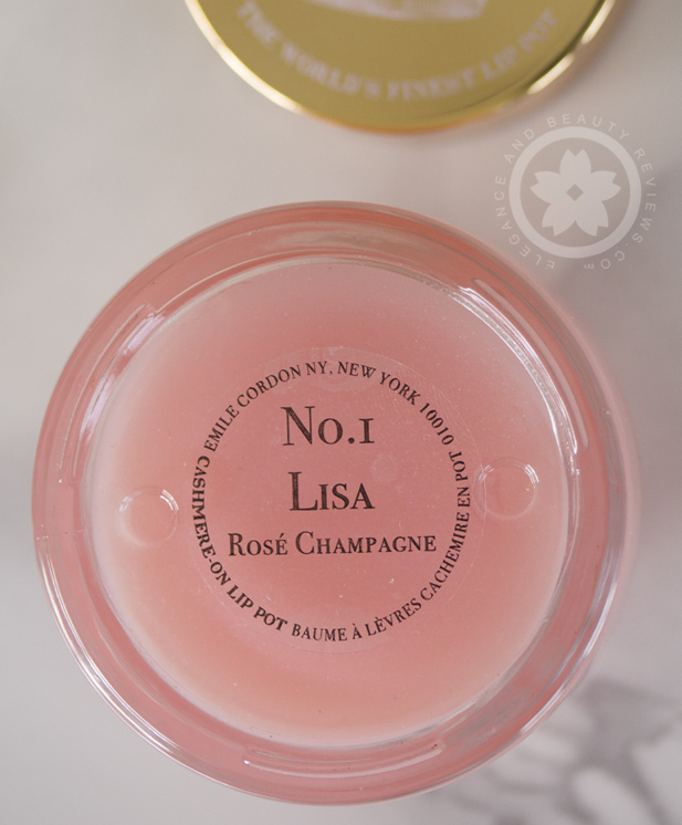 Emile Cordon Cashmere-On Lip Pot Review no 1 Lisa rose champagne emile cordon cashmere-on lip pot review